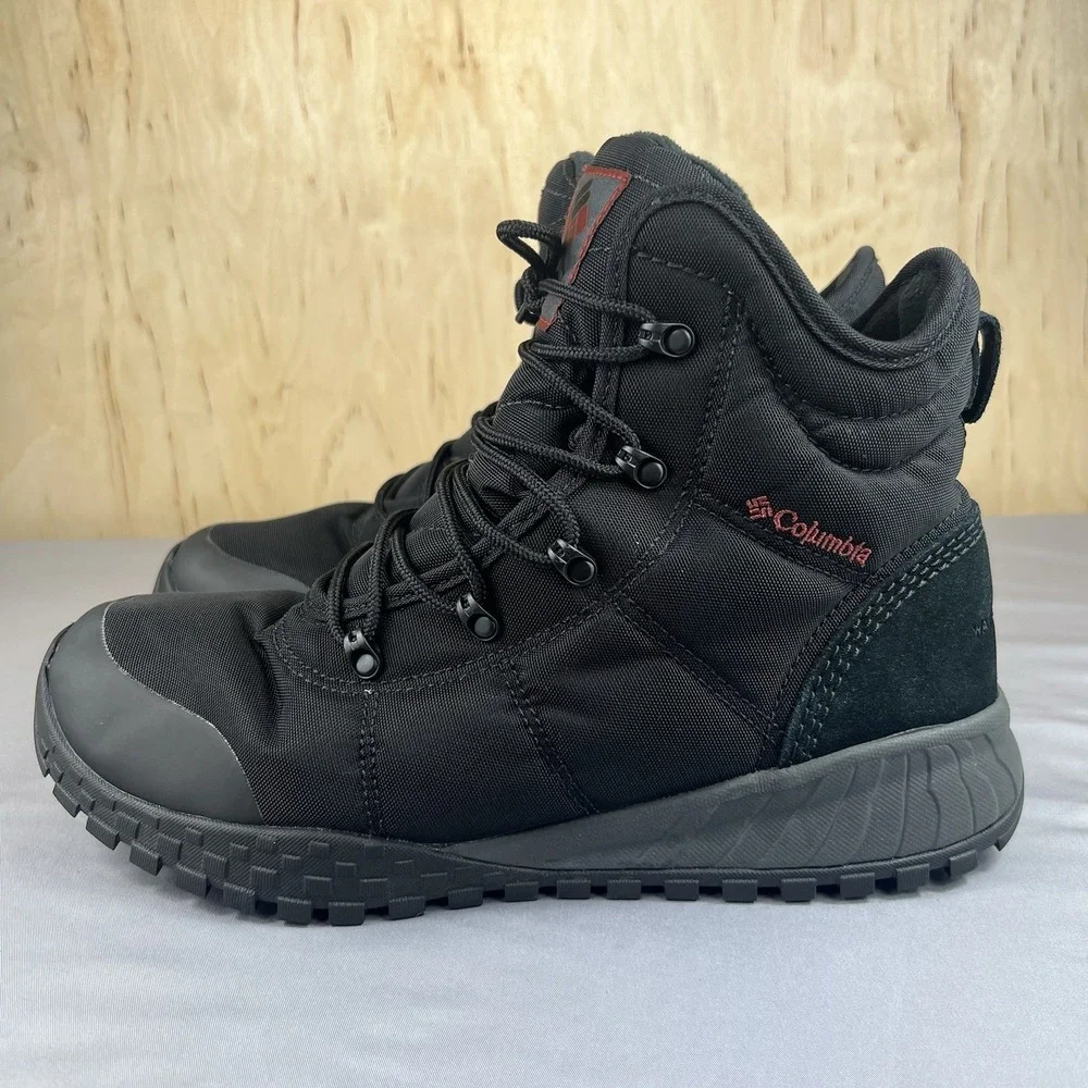 Columbia Fairbanks Black Mens Size 11 Boots Waterproof Omni-Heat BM2806-010-Used